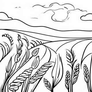 Wheat Field Coloring Page 45313-37638