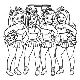 Green Bay Packers Cheerleaders Coloring Page 4532-3646