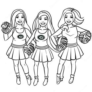 Green Bay Packers Cheerleaders Coloring Page 4532-3648