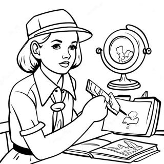 Nancy Drew Solving Mysteries Coloring Page 45334-37663