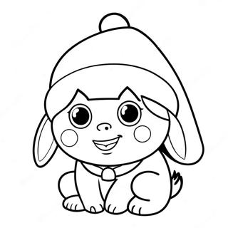 Dora In A Festive Santa Hat Coloring Page 45344-37666