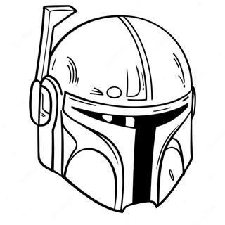 Boba Fett S Iconic Helmet Coloring Page 45394-37708