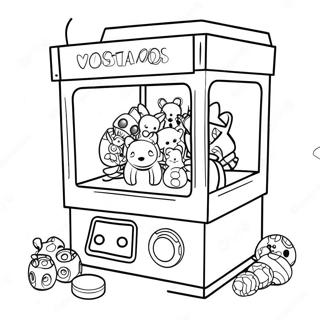 Colorful Claw Machine With Toys Coloring Page 45404-37713