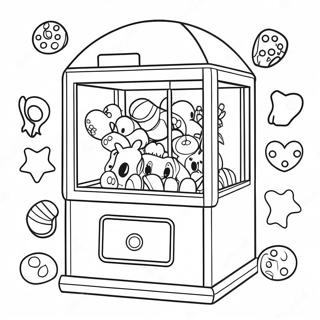 Colorful Claw Machine With Toys Coloring Page 45404-37714