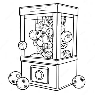 Colorful Claw Machine With Toys Coloring Page 45404-37716