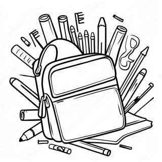 Creative Back To School Supplies Coloring Page 45434-37737