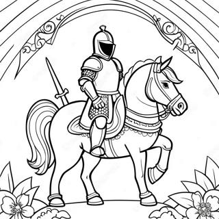 Knight In Shining Armor Coloring Page 45454-37745