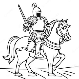 Knight In Shining Armor Coloring Page 45454-37747