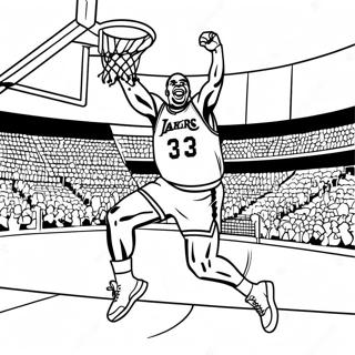 Magic Johnson Slam Dunk Coloring Page 45504-37793