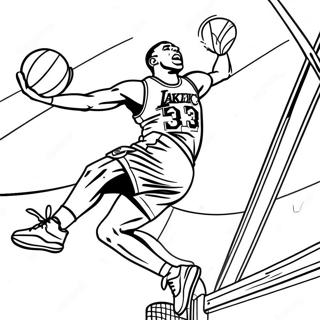 Magic Johnson Slam Dunk Coloring Page 45504-37795