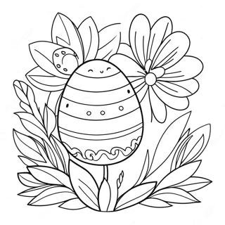 Easter Flowers Coloring Page 45523-37799