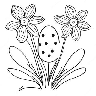 Easter Flowers Coloring Page 45523-37800