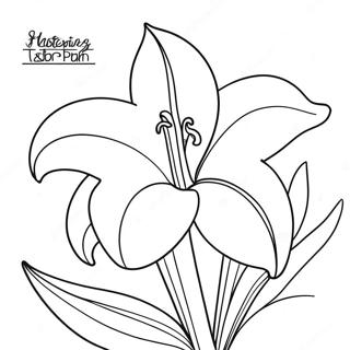 Colorful Easter Lily Coloring Page 45524-37803