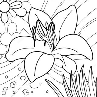 Colorful Easter Lily Coloring Page 45524-37804