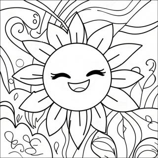 Shining Sun Coloring Page 45534-37815