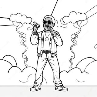 Pop Smoke Performing On Stage Coloring Page 45584-37860