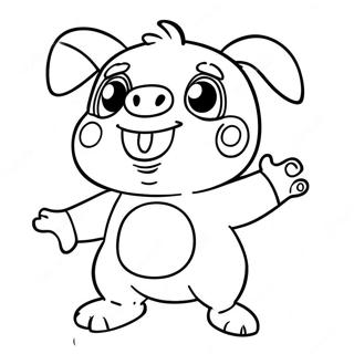 Pibby Glitch Character In Action Coloring Page 45594-37865