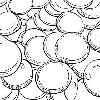 Gold Coins Coloring Pages