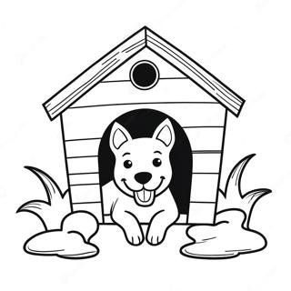 Dog House Coloring Page 45613-37876