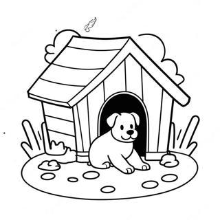 Cozy Dog House Coloring Page 45614-37881