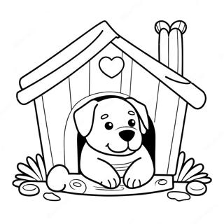 Cozy Dog House Coloring Page 45614-37882