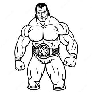 Wwe Superstar Action Pose Coloring Page 4562-3669