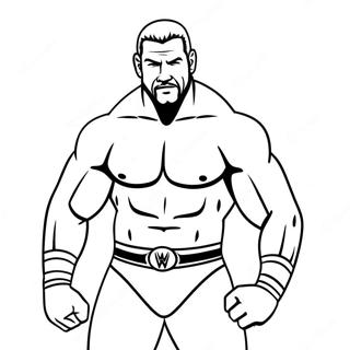 Wwe Superstar Action Pose Coloring Page 4562-3671