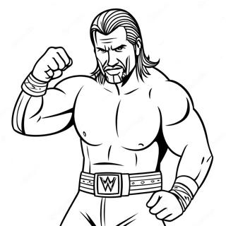 Wwe Superstar Action Pose Coloring Page 4562-3672