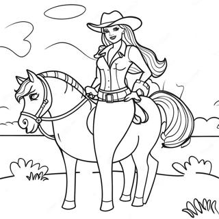 Cowgirl Barbie Coloring Page 45633-37894