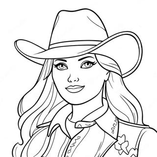 Cowgirl Barbie Coloring Page 45633-37896