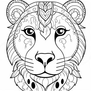 Animal Face Coloring Page 45643-37903