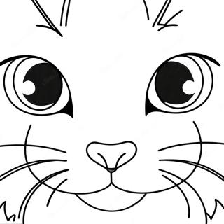 Cute Cat Face Coloring Page 45644-37905