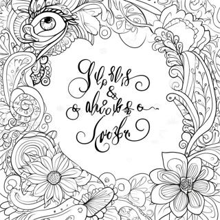 Calligraphy Bible Verse Coloring Page 45653-37911