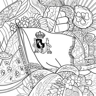 Spain Flag Coloring Page 45663-37916