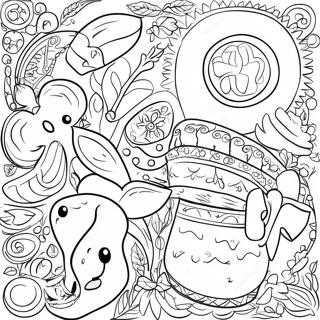 Spanish Culture Symbols Coloring Page 45664-37921