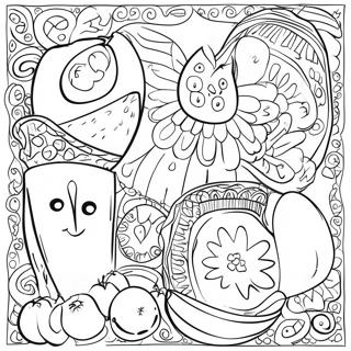 Spanish Culture Symbols Coloring Page 45664-37923