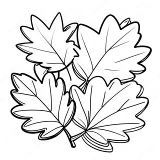 Kindergarten Fall Leaves Coloring Page 45673-37926