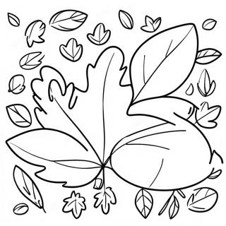 Kindergarten Fall Leaves Coloring Page 45673-37927