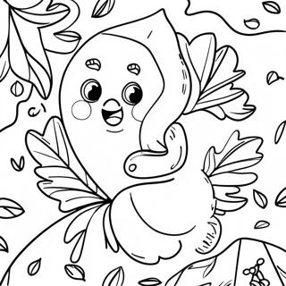 Kindergarten Fall Leaves Coloring Page 45673-37928