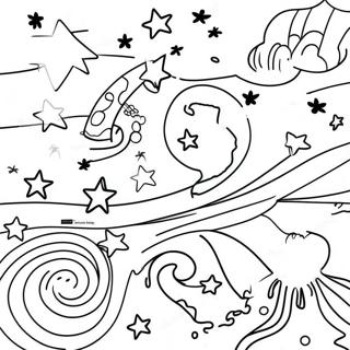 Night Sky Galaxy Coloring Page 45693-37939