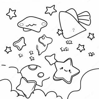 Twinkling Stars In The Night Sky Coloring Page 45694-37948