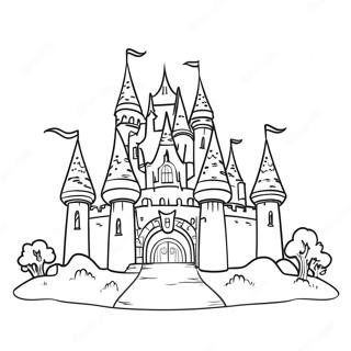 Fantasy Castle Coloring Page 45703-37952