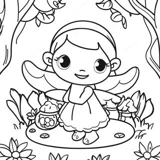 Enchanting Fairy Garden Coloring Page 45704-37953