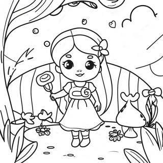 Enchanting Fairy Garden Coloring Page 45704-37955