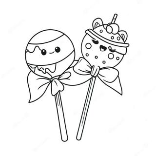 Cake Pop Coloring Pages