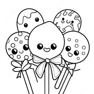 Delicious Cake Pop Treats Coloring Page 45724-37966