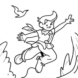 Adventure With Peter Pan Coloring Page 4572-3680