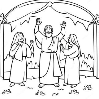 Joyful Salvation Scene Coloring Page 45734-38106