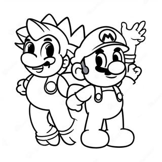 Mario And Sonic Coloring Pages