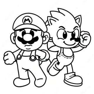 Mario And Sonic Coloring Page 45753-38014